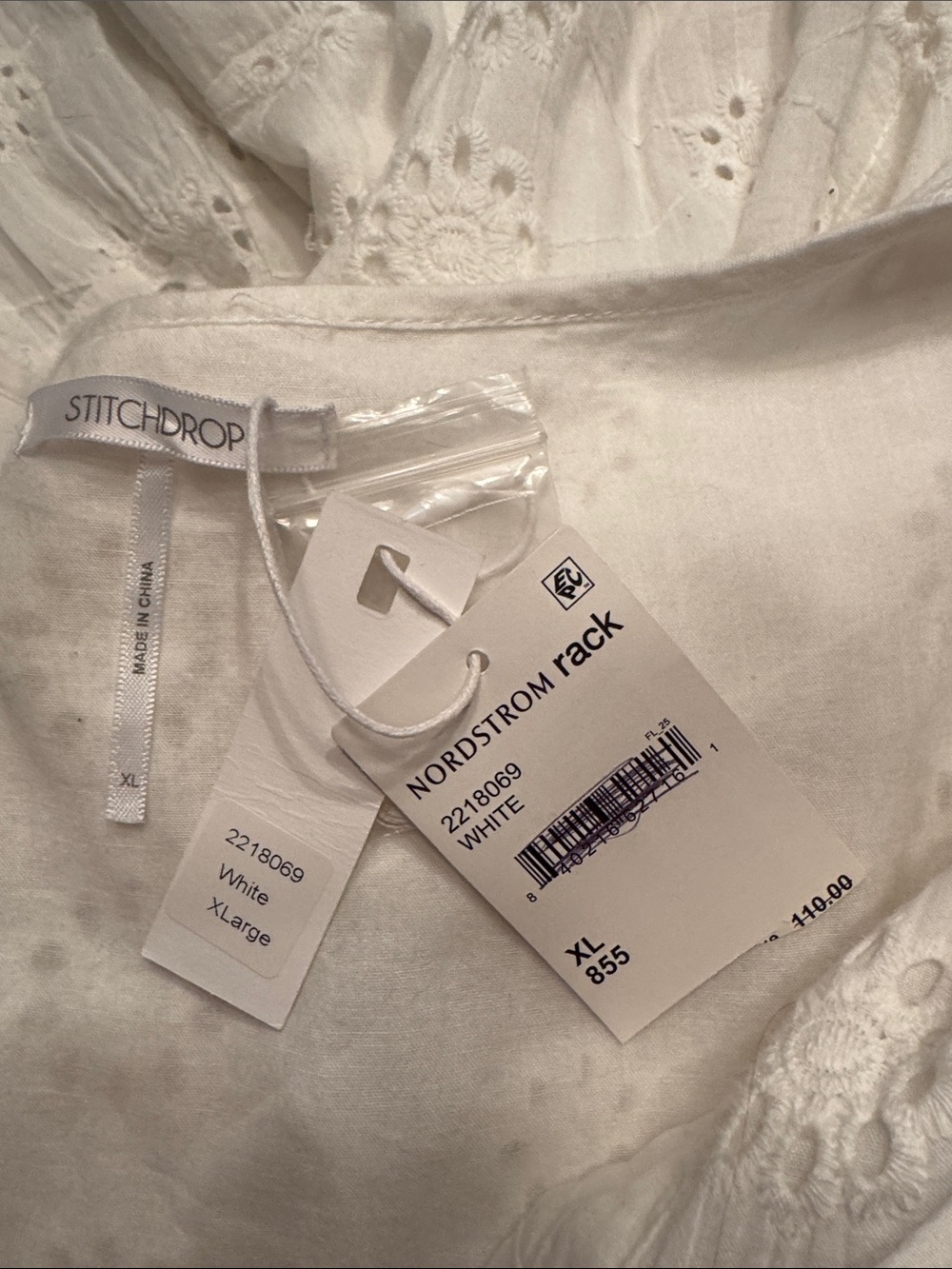 Stitchdrop White Eyelet Dress. Size XL. NWT. Measurements below - Picture 12 of 14